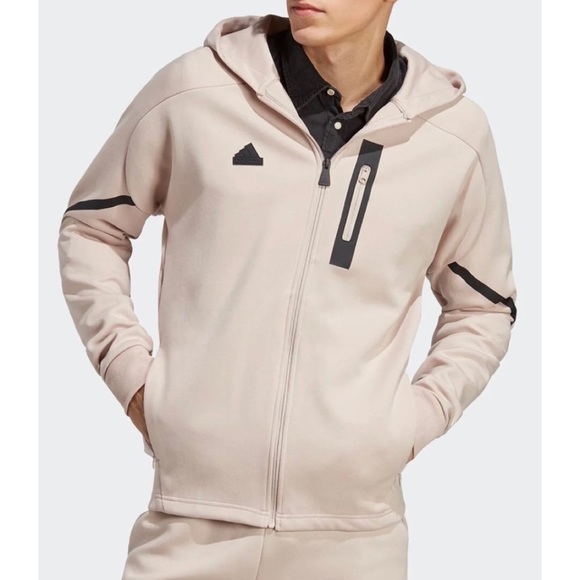 adidas Other - ADIDAS • Wonder Taupe S23 Designed For Gameday Full-Zip Hooded Jacket